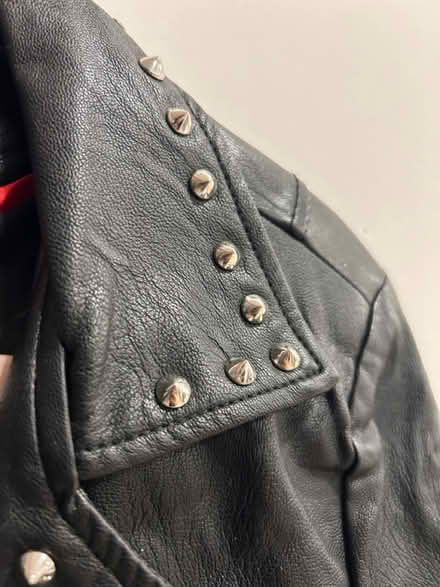 Photo of free Black leather studded jacket M (Near mount pleasant station) #3