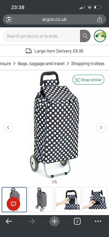 Photo of 2 Wheel Granny Shopping Trolley (BA2) #1