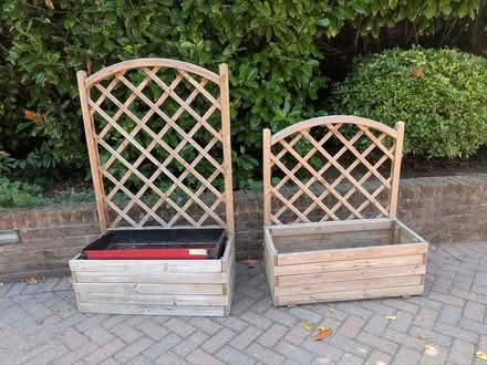 Photo of free Two garden planters with trellis (Pilgrims Hatch, CM15) #1