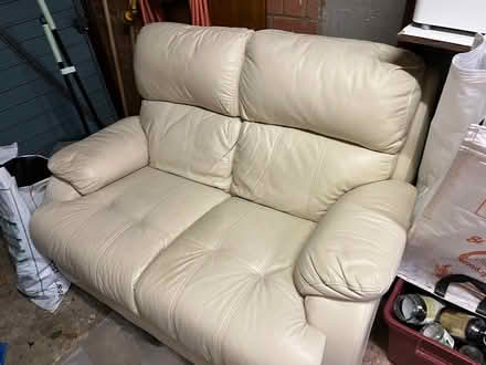 Photo of free Cream leather double sofa x (Cm159LS) #1