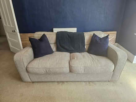 Photo of free 3 Seater+2 Seater Fabric Grey Sofa (Old Colwyn LL29) #3