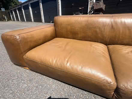 Photo of free Big leather sofa (E11 3sg) #1