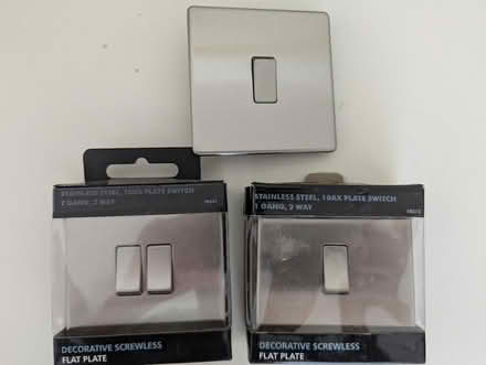 Photo of free Light switches brushed stainless (Oxford OX3) #1
