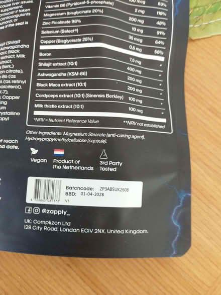 Photo of free ZAPPLY Dietary Supplements (Loughton IG10) #4