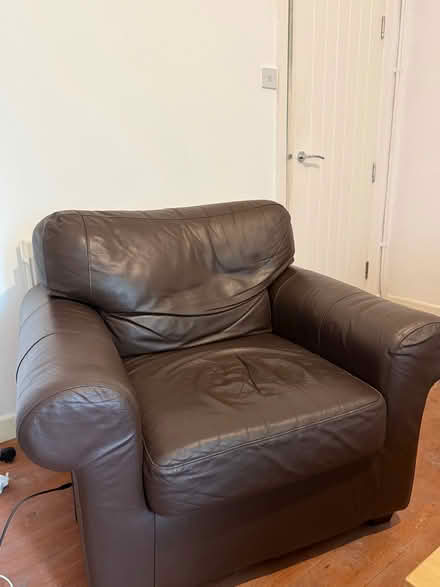 Photo of free Brown leather armchair (Meanwood LS6) #1
