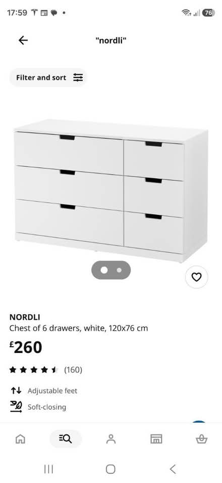 Photo of free Ikea Nordli chest of drawers (B31 2AE) #1