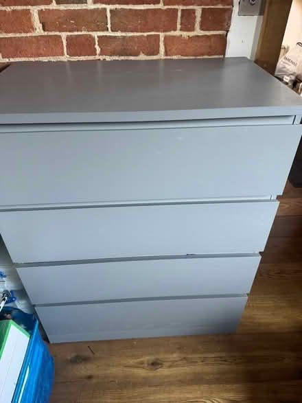 Photo of free malm Ikea chest of drawers Grey (Clark's Green RH5) #1
