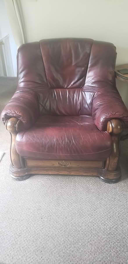 Photo of free Leather Armchairs (Warslow SK17) #1