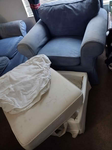 Photo of free Couch, Chair and Ottoman w/Storage (Lewisberry, PA) #3