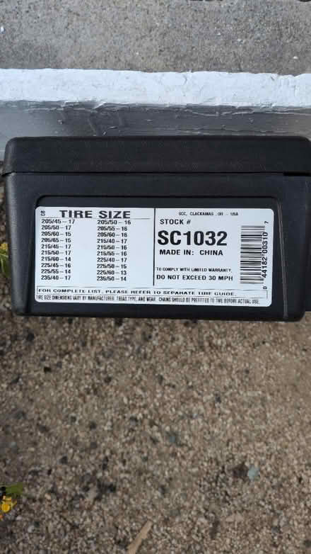 Photo of free Car snow chains sae class s (San Gabriel, CA) #2