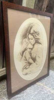 Photo of free Framed Needlepoint: Mother & Child (Near downtown Mtn View) #2