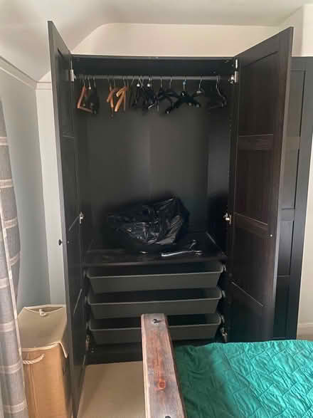 Photo of free Brown IKEA wardrobe (Cookham Rise SL6) #2