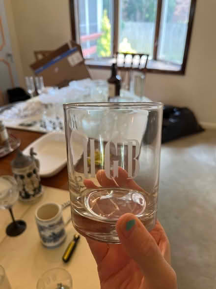 Photo of free Monogrammed glassware (Teaneck, NJ) #1