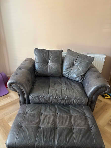 Photo of free 2 seater chair and pouffe (West kirby CH48) #1