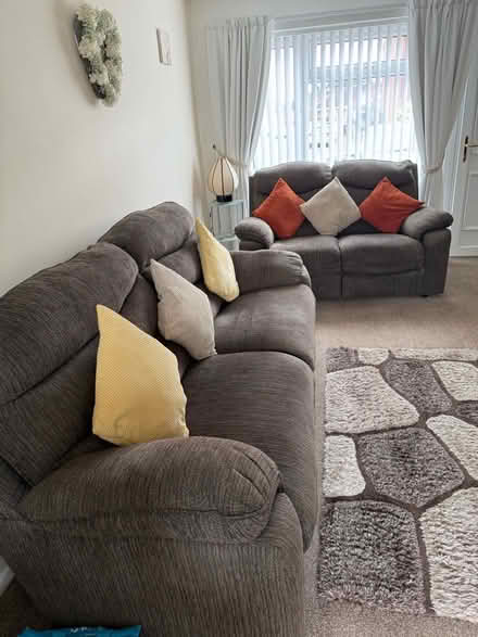 Photo of free brown fabric sofas (Hardwick OX16) #1