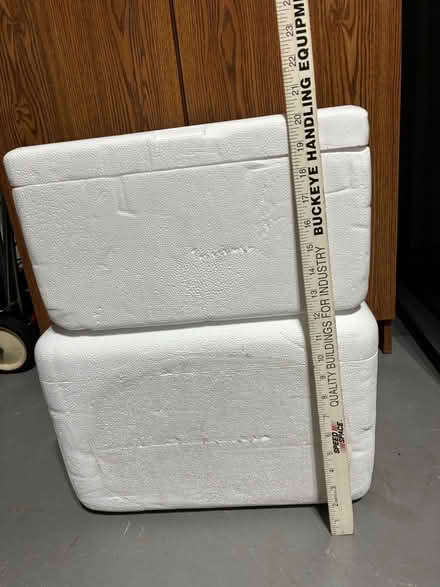 Photo of free 2 Styrofoam Coolers (Sagamore Hills/northfield) #1