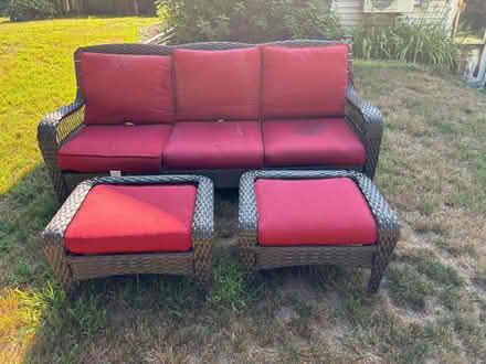 Photo of free Outdoor 3 piece couch (South acton) #1