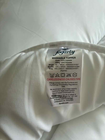 Photo of free King size mattress topper (Sherrard's Green WR14) #1
