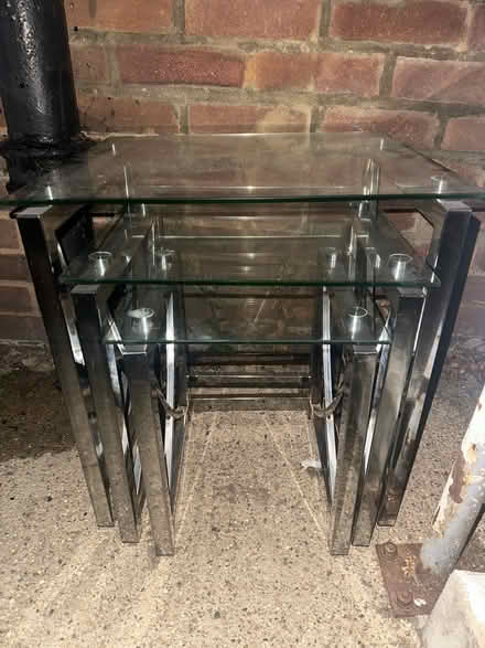 Photo of free Nest of small glass tables (Hoddesdon) #1