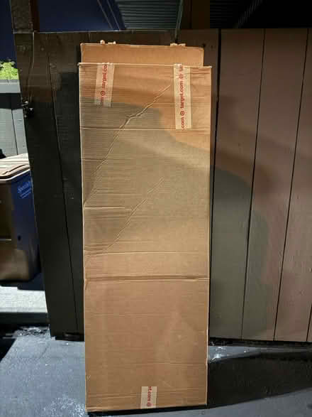 Photo of free Sturdy, tall, flat cardboard box (1075 Valencia Avenue) #1