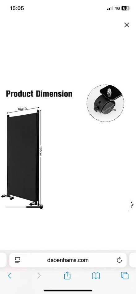 Photo of free Single panel room divider (Harringay N4) #2