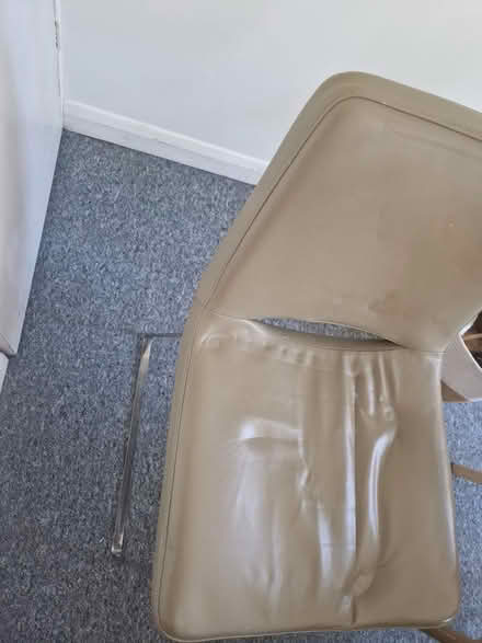 Photo of free Beige faux leather chair (Clapham South SW4) #3