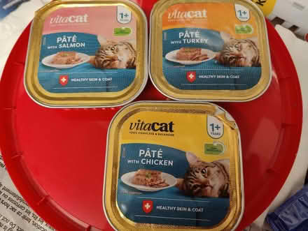 Photo of free 3 cat pate tins & 4 cat sticks (Bedford MK40) #1