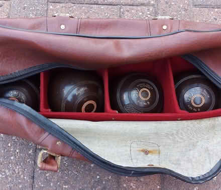 Photo of free Set of 4 Thomas Taylor lignoid bowls. Size 5 BIBC A97 Brown (Hednesford WS12) #1