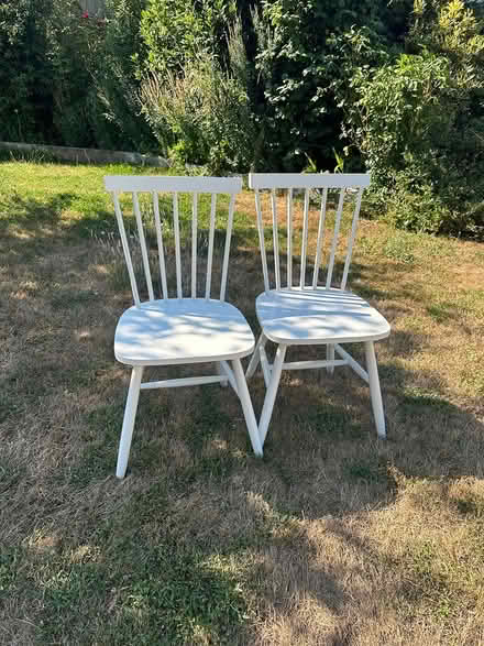 Photo of free Two white wooden chairs (Salvington bn13) #1