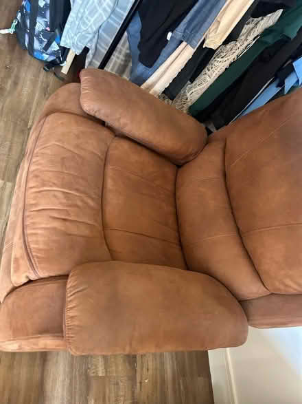 Photo of free Suede sofa in excellent condition (Wattsville NP11) #4