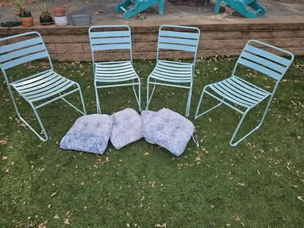 Photo of free Four metal outdoor chairs (Marinwood (San Rafael)) #1