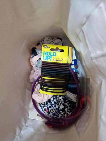 Photo of free Bag of new hair elastics and preloved bands, bows and scrunc (Up Hatherley GL51) #1