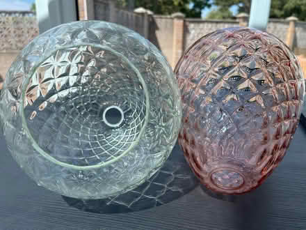 Photo of free Two glass lampshades (Greaves LA1) #2
