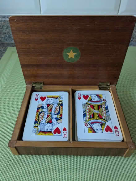 Photo of free Wooden Box with Two Packs of Playing Cards (Beulah Hill SE19) #1