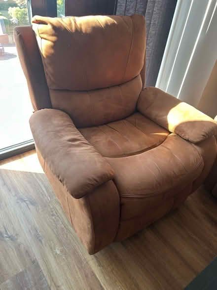 Photo of free Suede sofa in excellent condition (Wattsville NP11) #2