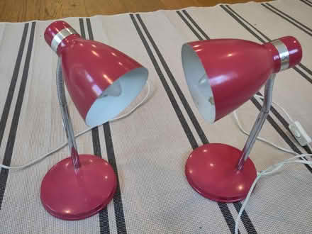 Photo of free Pair of red desk lamps (Great Missenden, HP16) #1