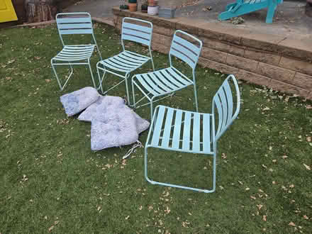 Photo of free Four metal outdoor chairs (Marinwood (San Rafael)) #2