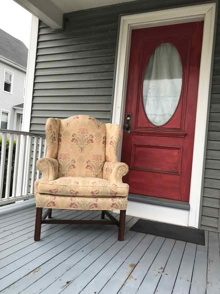 Photo of free Chair, winged back (41 Hodges Avenue. Taunton) #1