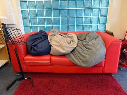 Photo of free Red sofa and chair (Sw14 8ED) #1