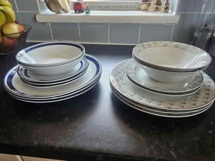 Photo of free Dining sets. 2 sets minus a few (Cr5 3rp) #1