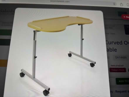 Photo of free Adjustable curved over bed/chair table (Hertsmere WD6) #1