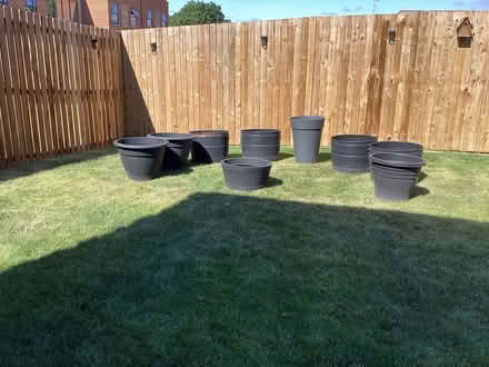 Photo of free Black plastic garden pots (Bowburn, DH6) #1
