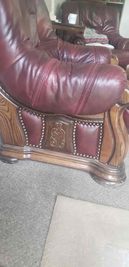 Photo of free Leather Armchairs (Warslow SK17) #2