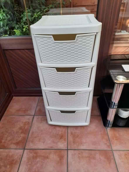 Photo of free Cream Coloured Hard Plastic Drawers (Comes Apart) (Orton Waterville PE2) #1
