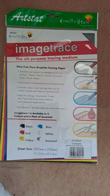 Photo of free IImagetrace tracing medium, black (Sherrard's Green WR14) #1