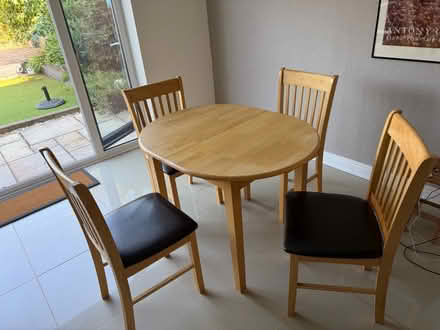 Photo of free Wooden Table and four chairs (Innsworth GL3) #2