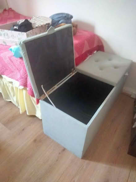Photo of free Single Bed ,Green Ottoman (Woodvale BT13) #2