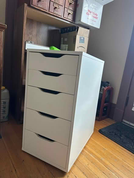 Photo of free (2) IKEA ALEX 5-Drawer Unit (White) (Malden) #3