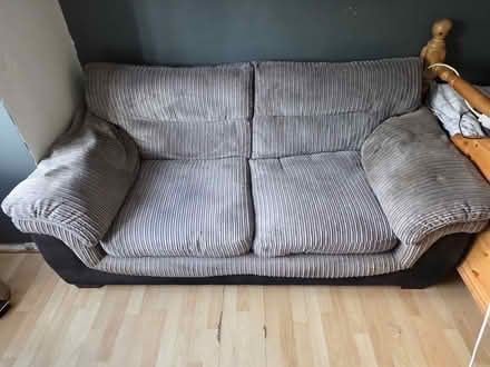 Photo of free Grey 2 seater sofa with washable covers (Weybridge KT13) #1