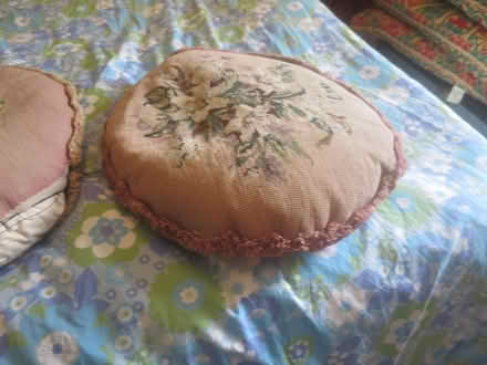 Photo of free Round embroidered cushions x2 (Springbourne BH1) #3